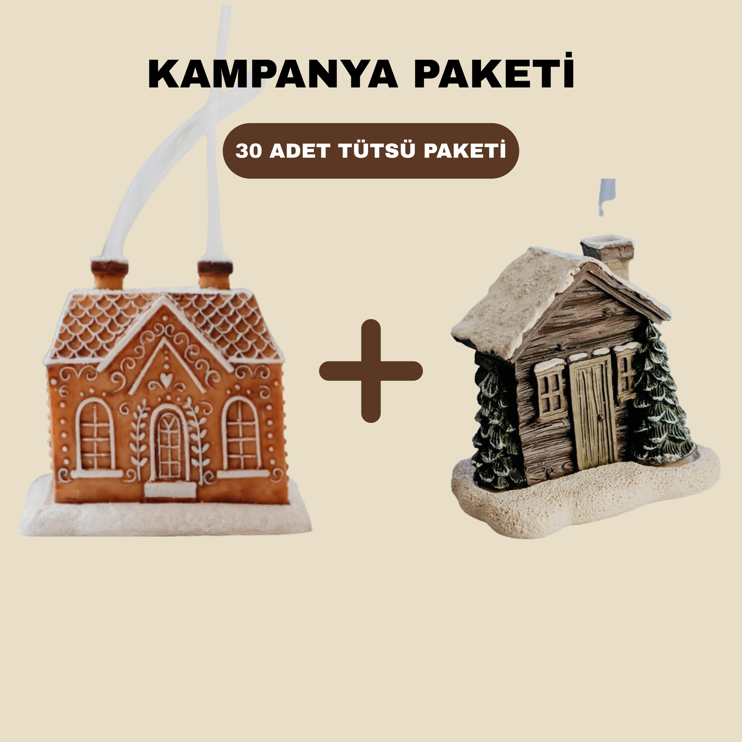 Tütsülen™ Kurabiye Ev Tütsülük + Karlı Ev Tütsülük + 30'lu Tütsü Paketi