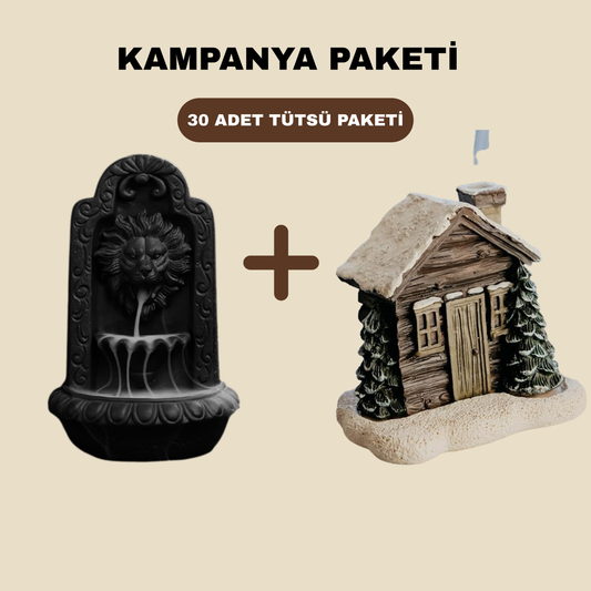 Tütsülen™ Aslan + Karlı Ev Tütsülük + 30'lu Tütsü Paketi