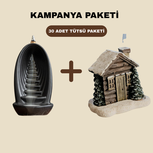 Tütsülen™ Merdiven + Karlı Ev Tütsülük + 30'lu Tütsü Paketi