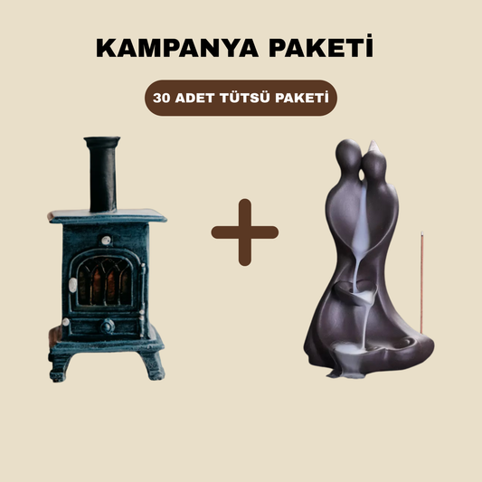 Tütsülen™ Soba Tütsülük + Aşkın Sarılması Tütsülük + 30'lu Tütsü Paketi