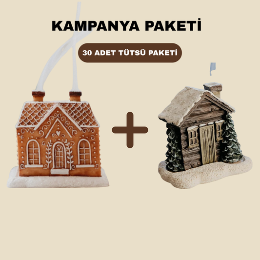 Tütsülen™ Kurabiye Ev Tütsülük + Karlı Ev Tütsülük + 30'lu Tütsü Paketi