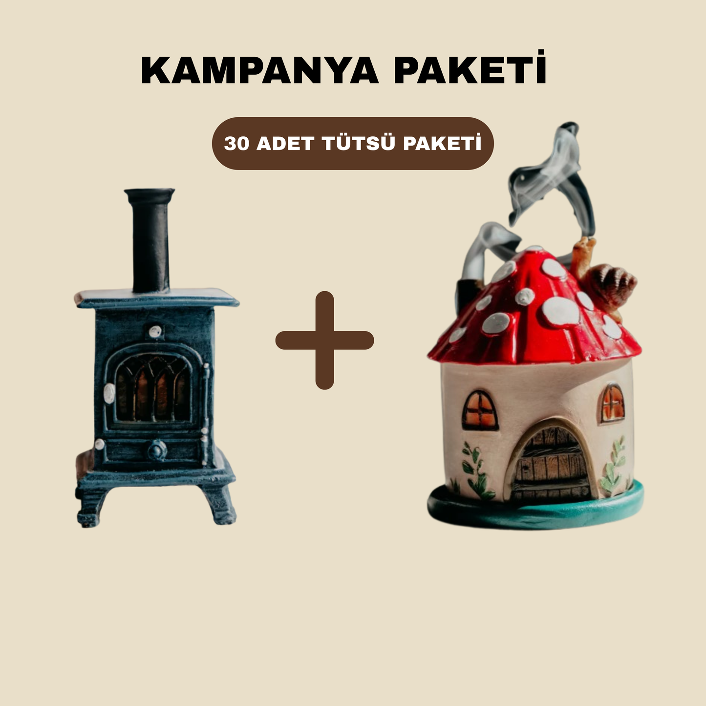 Tütsülen™ Soba Tütsülük + Mantar Ev Tütsülük + 30'lu Tütsü Paketi