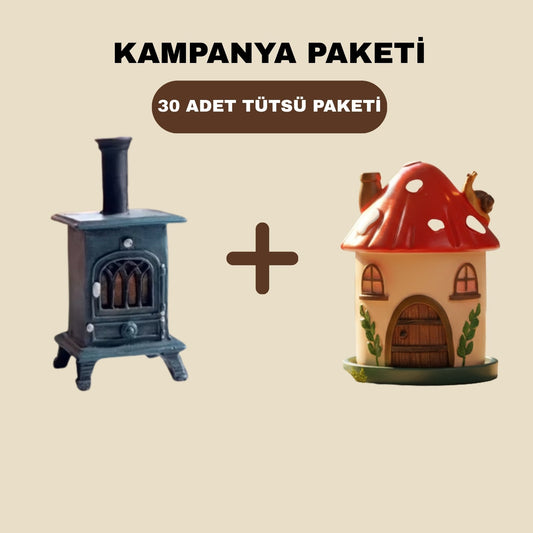 Tütsülen™ Soba Tütsülük + Mantar Ev Tütsülük + 30'lu Tütsü Paketi