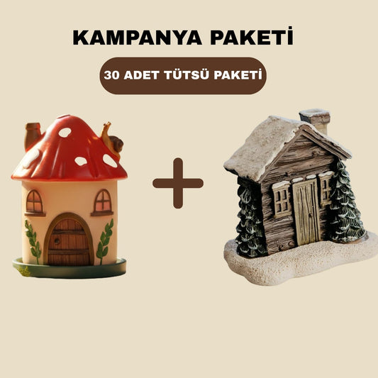 Tütsülen™ Mantar Ev Tütsülük + Karlı Ev Tütsülük + 30'lu Tütsü Paketi