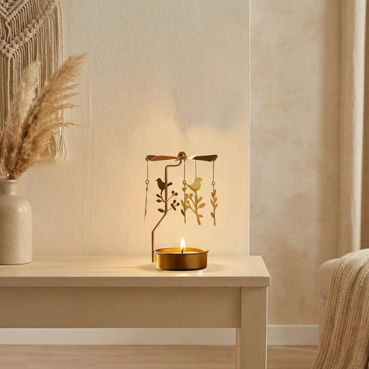 Isı İle Dönen Metal Mumluk –  Kuş Modeli